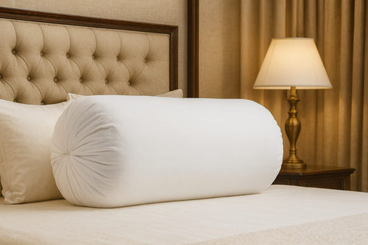 Luxury Round Bolster Pillow – Premium Master Seven Star Polyester, 10x28 Inches